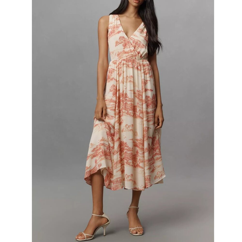 Reformation Farah Sleeveless V-Neck Midi Dress Dolce Vita Size 6